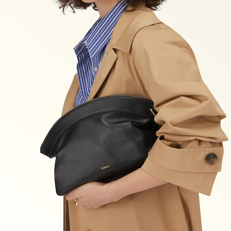 Furla Calfskin Clutch Women's Black-2