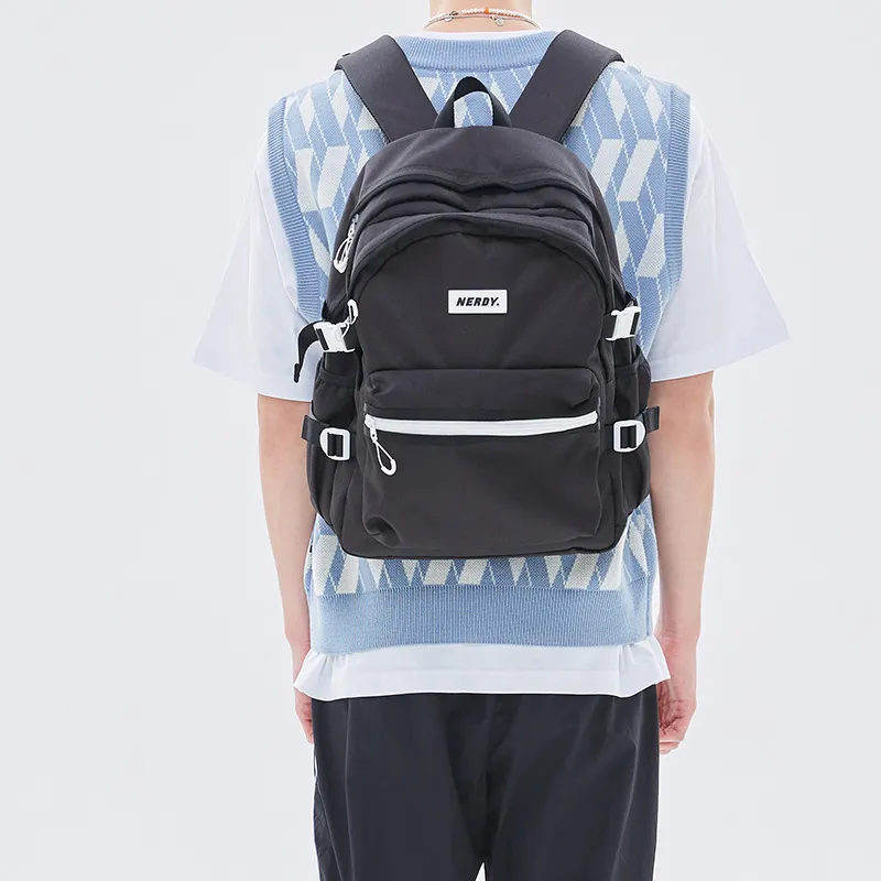 NERDY Fabric Backpack Regular Unisex Black-3