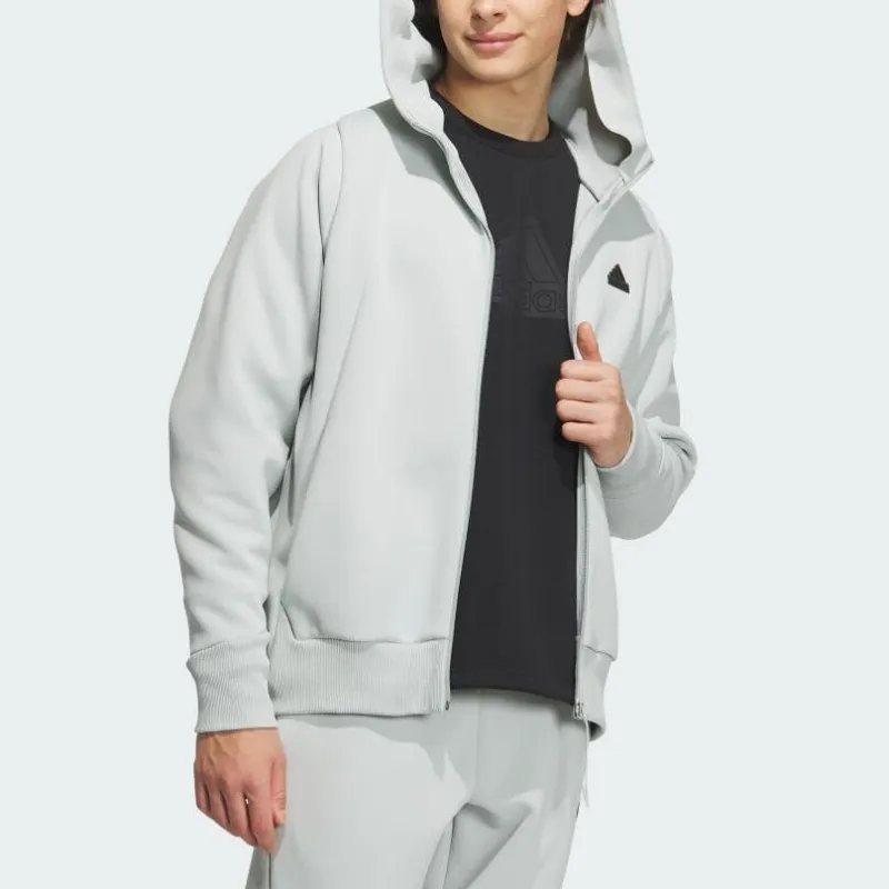 Adidas Z.N.E. Collection Coat Men's Light Gray-2
