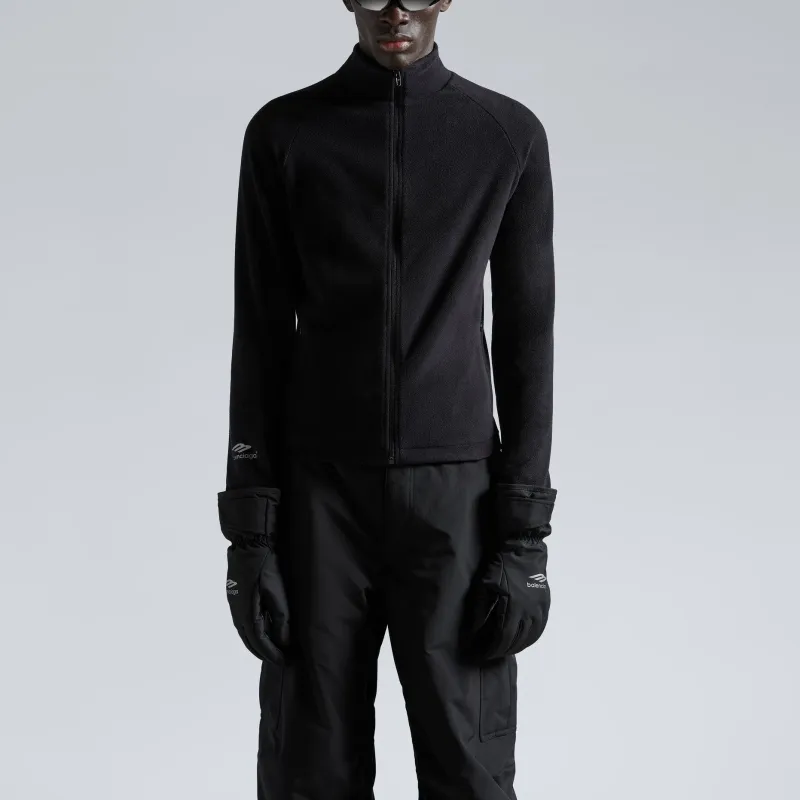 【BALENCIAGA】3B SPORTS ICON ジップアップ パッド入りパーカー Balenciaga 3B Sports Icon Padded Zip-Up Hoodie 'Black