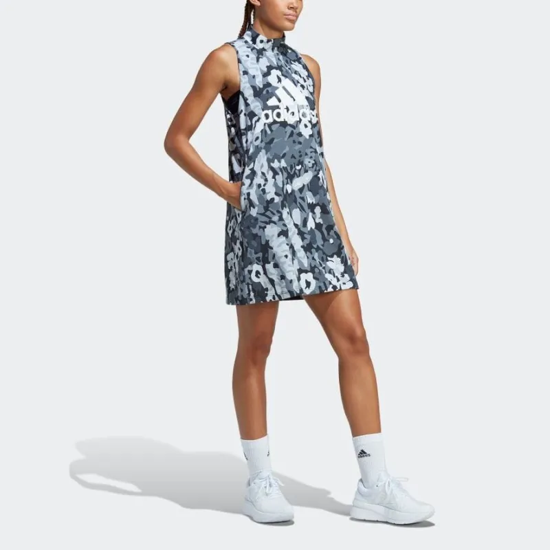 Adidas Sleeveless Dress Women's Gray-1