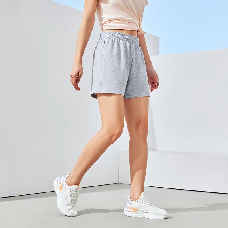 Erke Variety Training Collection Casual Shorts Women's Bright Light Heather Gray-4