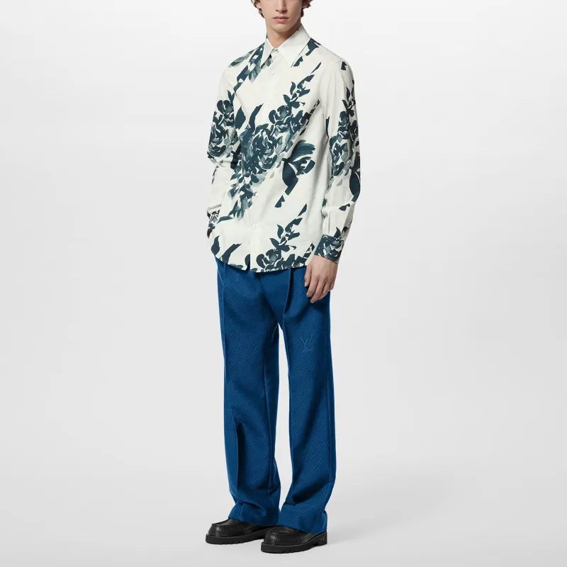 LOUIS VUITTON Long Sleeved Printed Cotton Shirt-2
