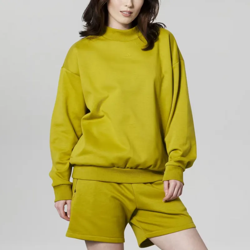 Adidas Basketball Crew Sweatshirt Sweatshirt Unisex Olive Green-3