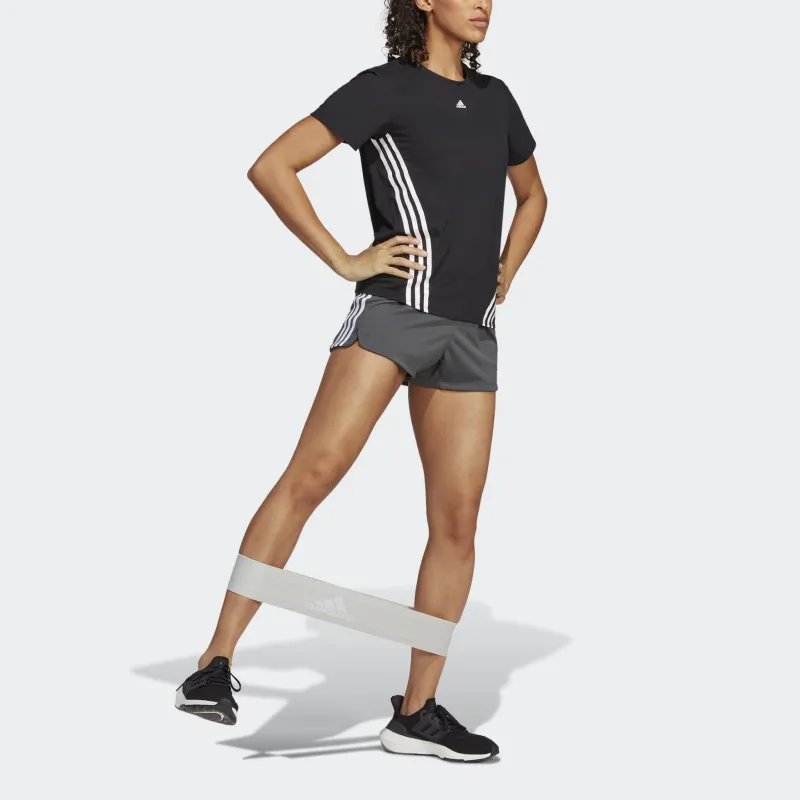 Adidas Pacer 3-Stripes Knit Shorts Casual Shorts Women's Pulse Stone Gray-1