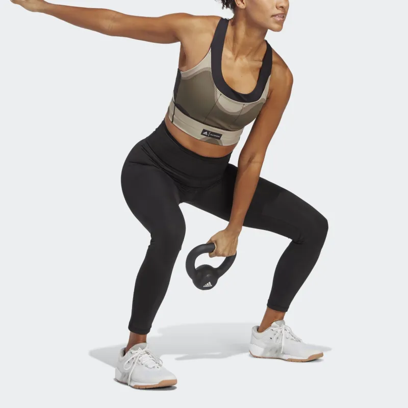Adidas x Marimekko Running Pocket Bra Sports Underwear Women's Beige-4