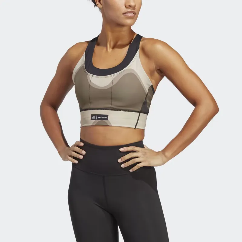 Adidas x Marimekko Running Pocket Bra Sports Underwear Women's Beige-2