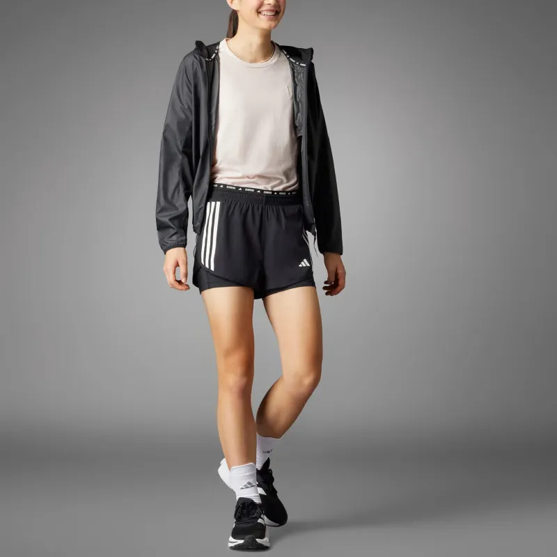 Adidas Free Shipping With AdiClub Own The Run 3 Stripes 2 in 1 Shorts-1