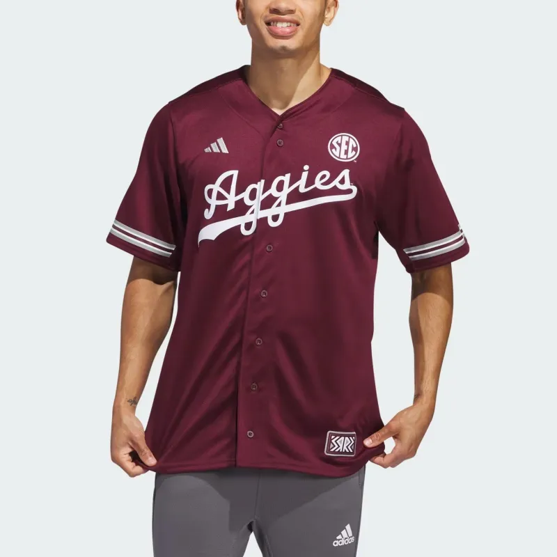 Adidas Texas A&M Reverse Retro Replica Baseball Jersey-1