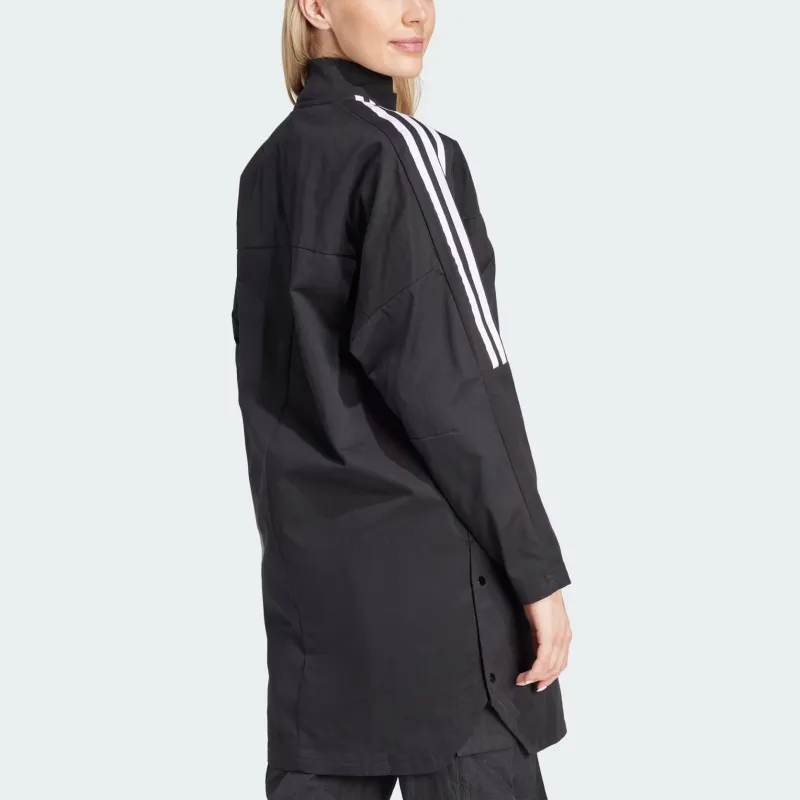 Adidas Tiro 3-Stripes Snap-Button Woven Coat Jackets Coats Women's Black-2