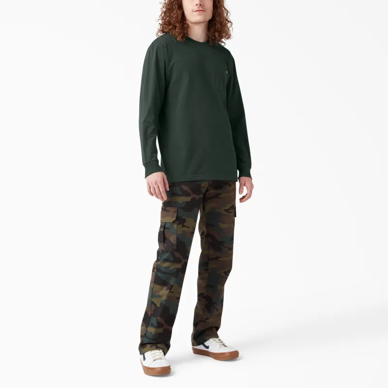 Dickies Heavyweight Long Sleeve Pocket T Shirt T Shirt Men's Hunter Green-3