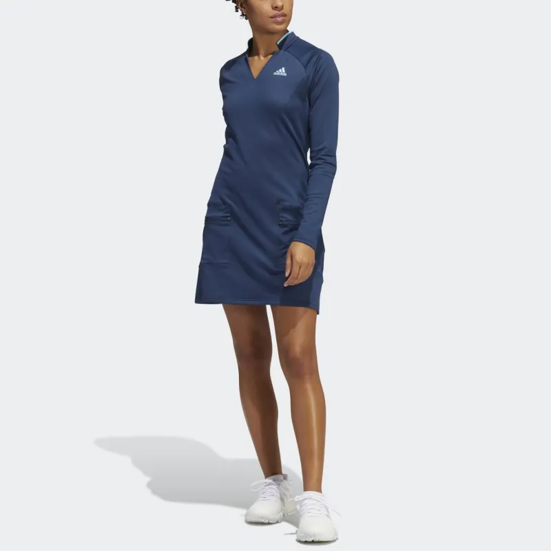 Adidas Long-Sleeved Dresses Women's Navy Blue-4