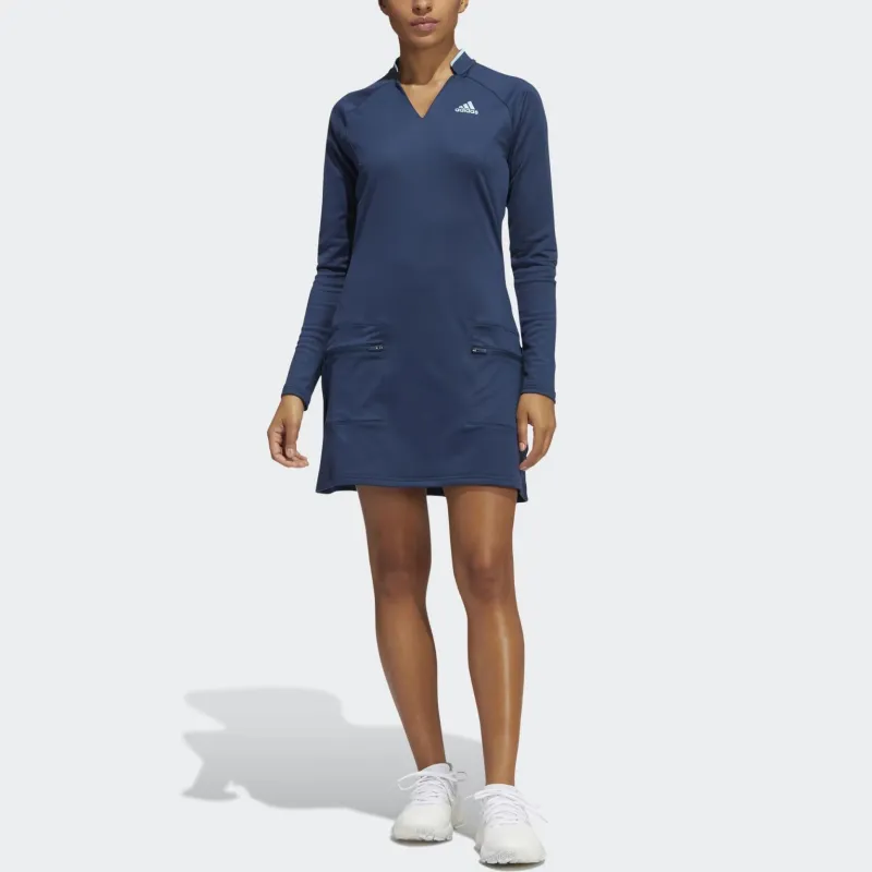 Adidas Long-Sleeved Dresses Women's Navy Blue-2
