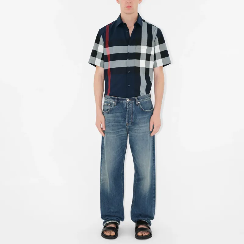 Burberry Check Pattern Short Sleeved Shirt-2