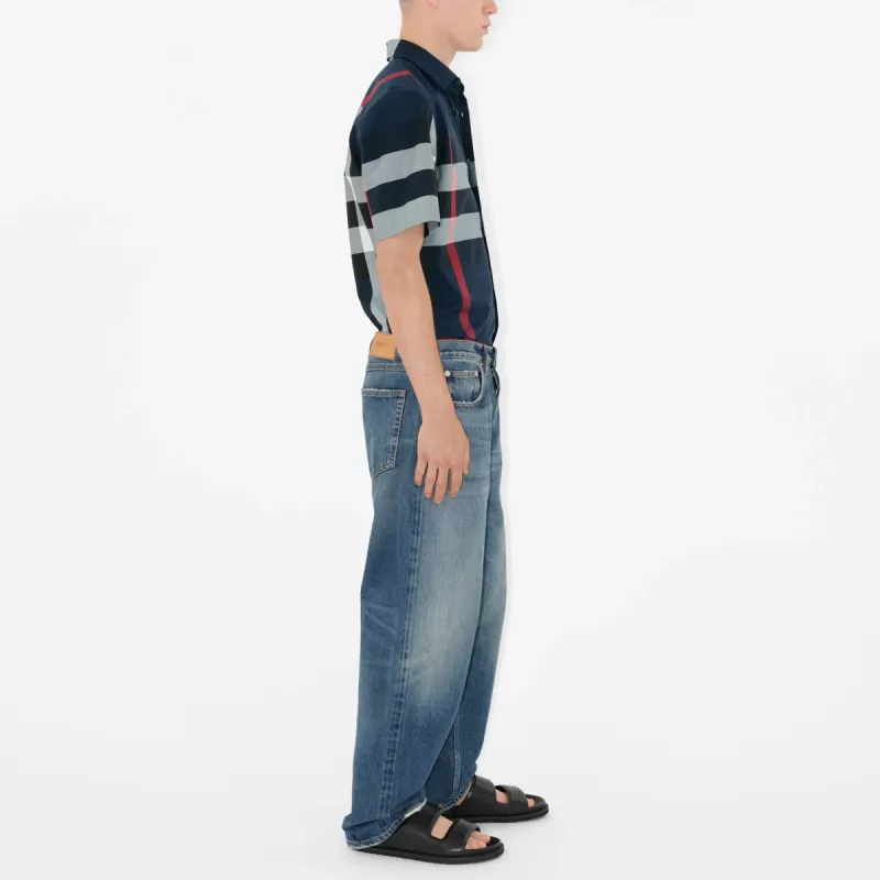 Burberry Check Pattern Short Sleeved Shirt-4