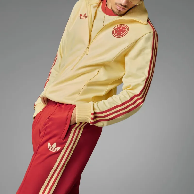 Adidas Originals Colombia Beckenbauer Track Top Jackets Coats Men's Yellow-4