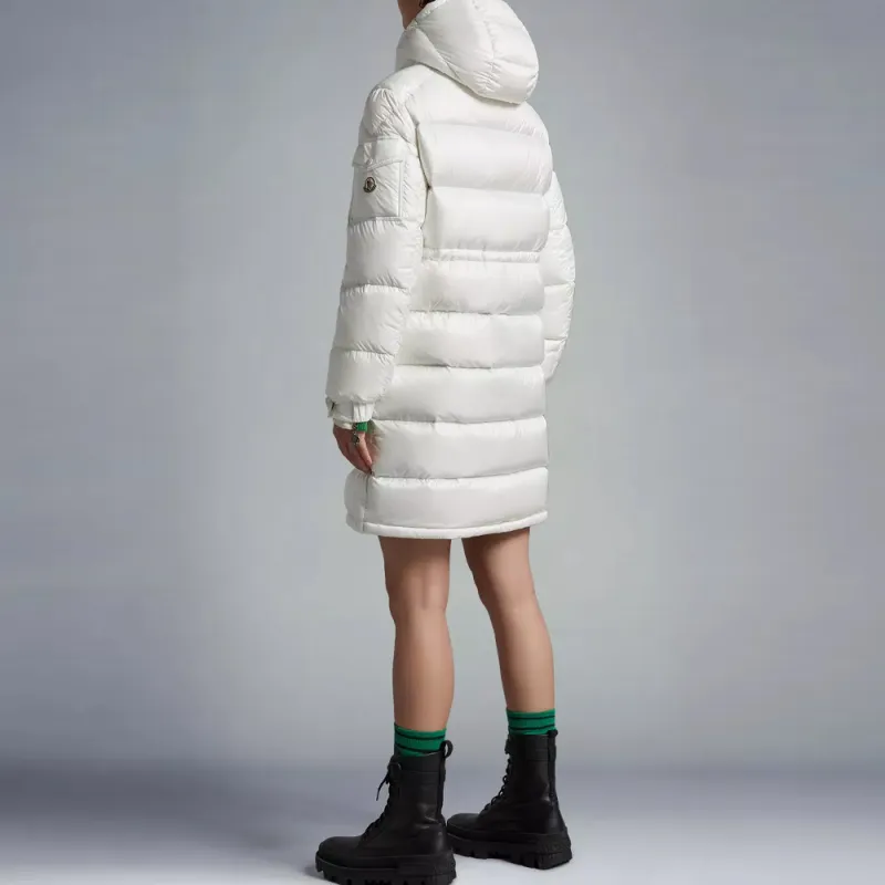 Moncler Meillon Long Down Jacket Coat Women's White-3