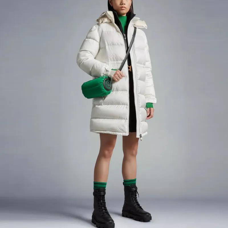 Moncler Meillon Long Down Jacket Coat Women's White-1