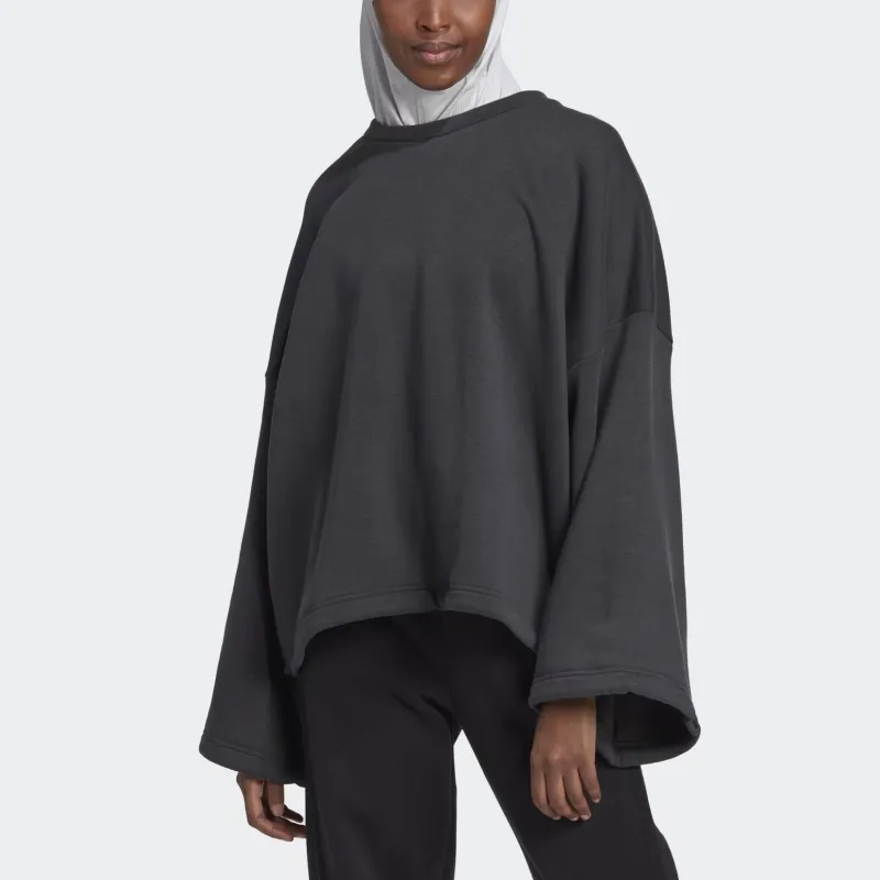 Adidas Sportswear Studio Lounge Fleece Sweatshirt Sweatshirt Women's Carbon-1
