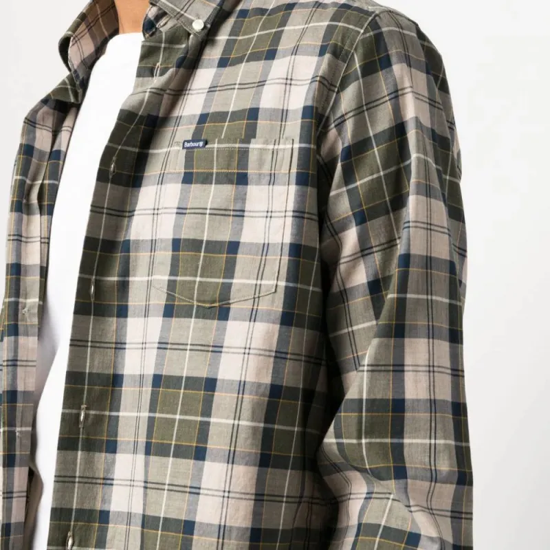 BARBOUR Checked Collared Long Sleeve Shirt-5
