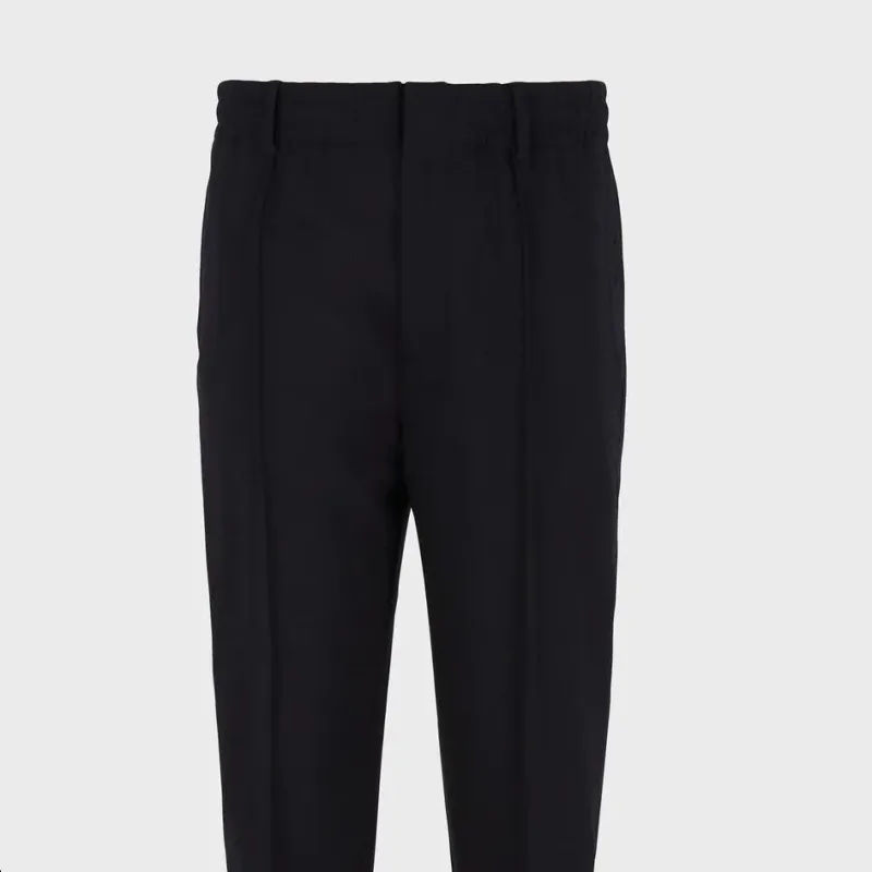 EMPORIO ARMANI Pressed crease Tapered Leg Trousers-3