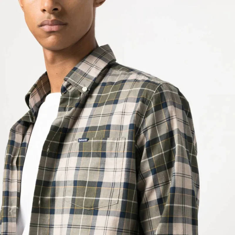 BARBOUR Checked Collared Long Sleeve Shirt-4