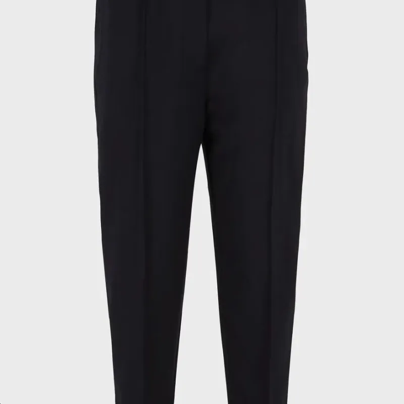 EMPORIO ARMANI Pressed crease Tapered Leg Trousers-5
