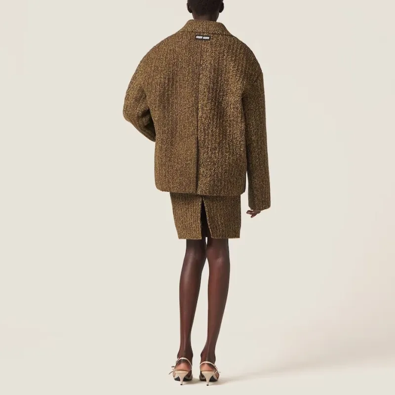 MIU MIU Coats Women's Olive Green-2