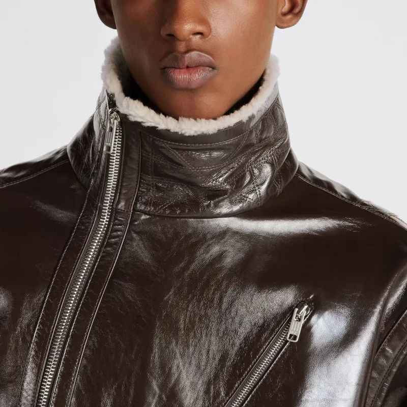 DIOR Cannage Leather Jacket-5