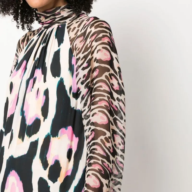Roberto Cavalli Leopard-print Kaftan Dress-4