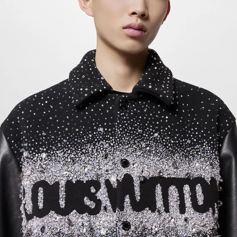 LOUIS VUITTON Made To Order Embroidered Varisty Blouson-4