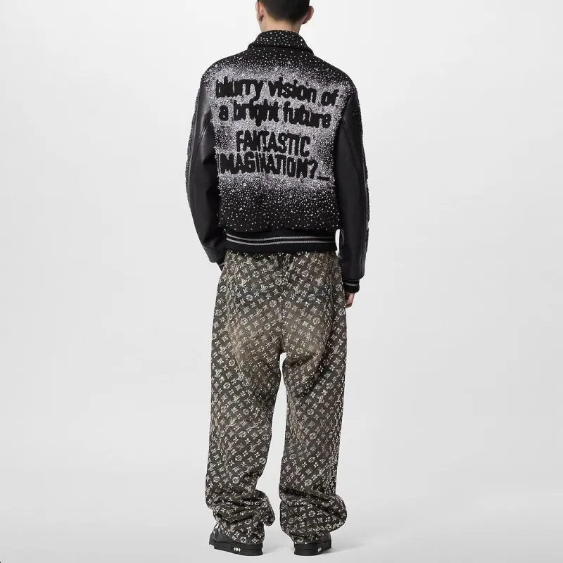 LOUIS VUITTON Made To Order Embroidered Varisty Blouson-1