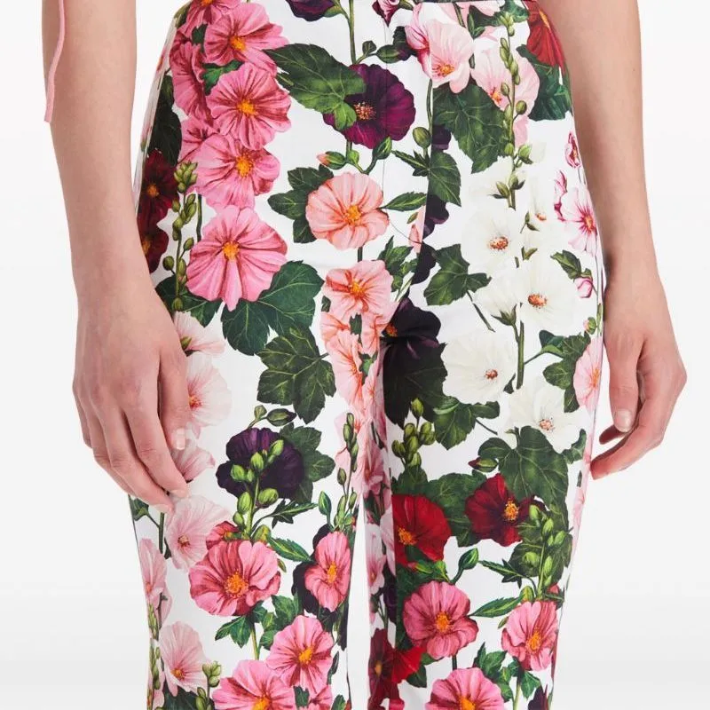 Oscar De La Renta Hollyhock Flared Cropped Trousers-5