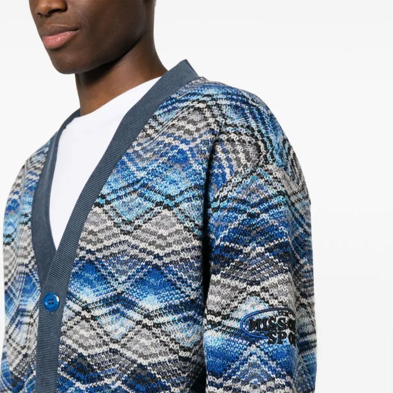 MISSONI Zigzag V neck Cardigan-4