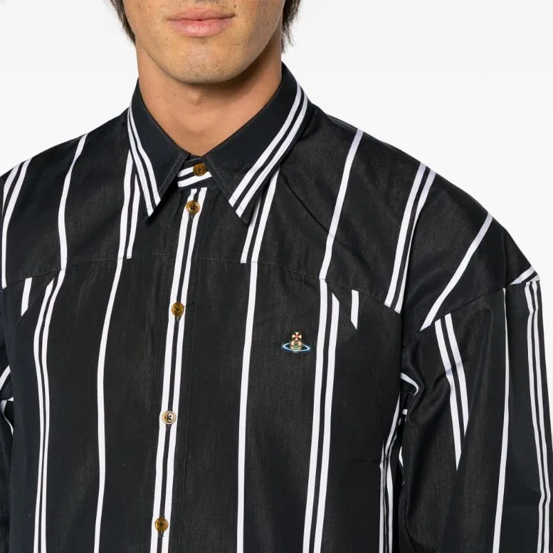Vivienne Westwood Orb logo Stripe print Shirt-5