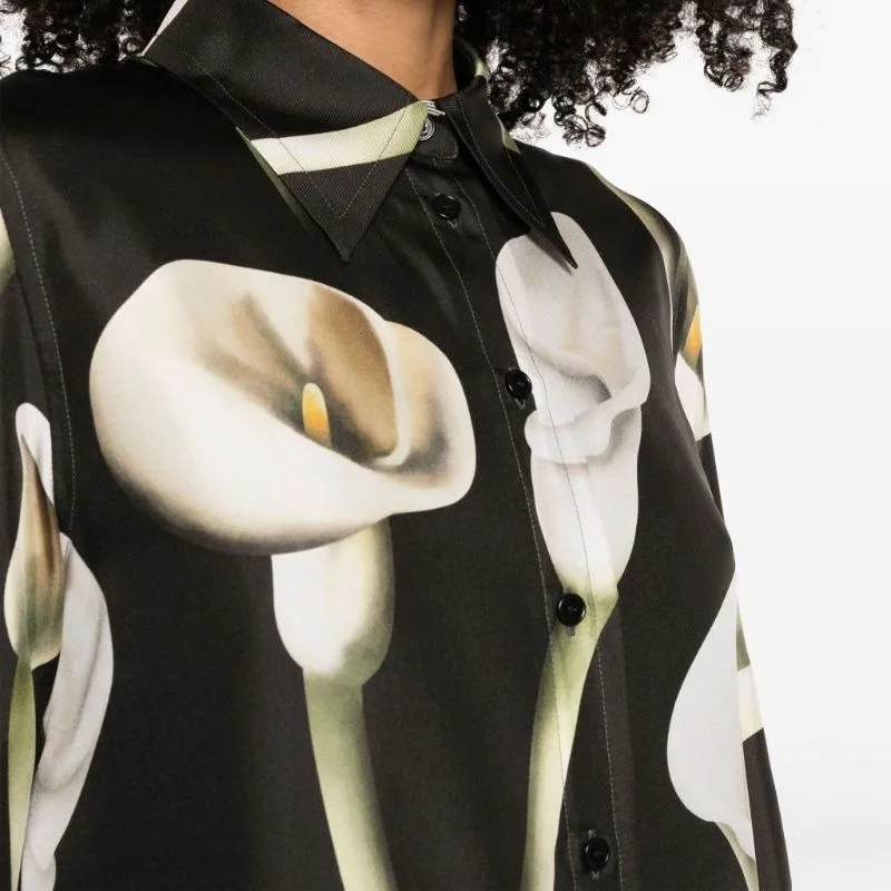 Lanvin Floral Printed Shirt 'Loden'-5
