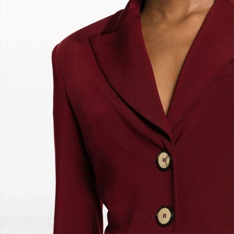 PINKO Business Suit Coat Women's Burgundy-5