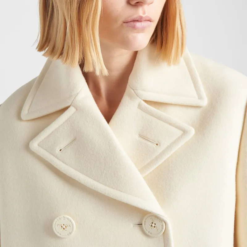 PRADA Double Breasted Long Sleeved Coat-3