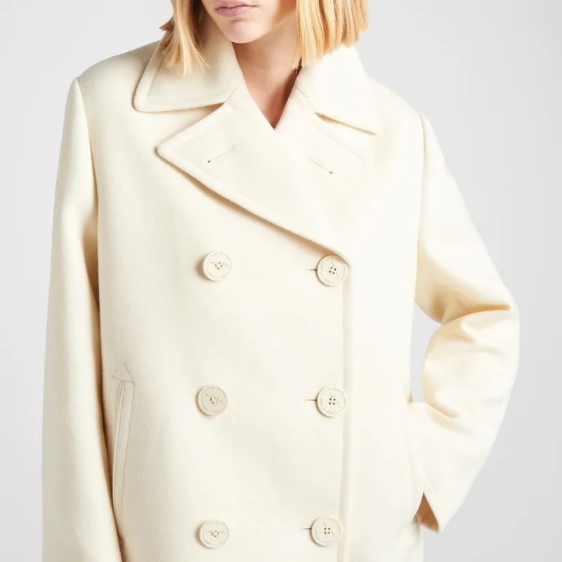 PRADA Double Breasted Long Sleeved Coat-4