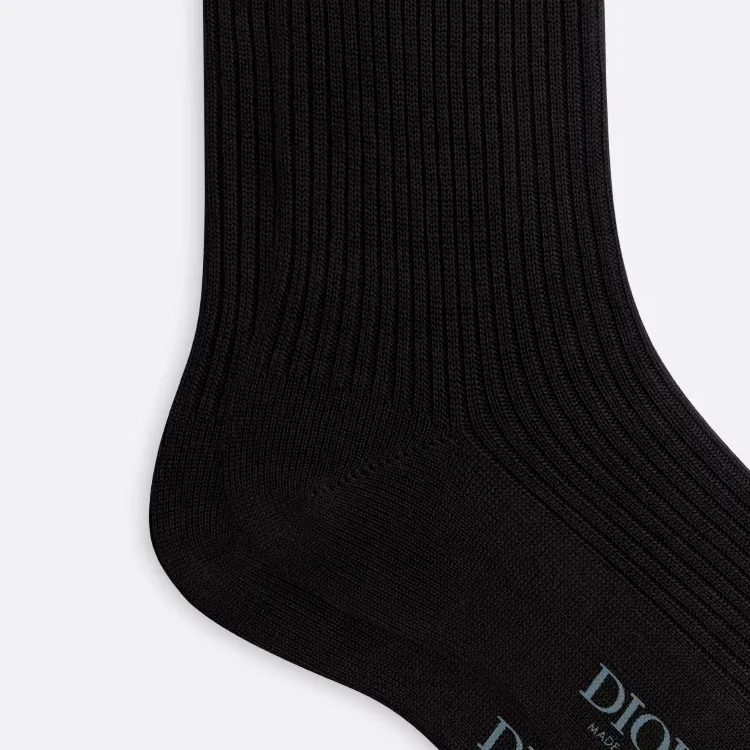 DIOR Mid Calf Socks Men's 1 Pack Black-3