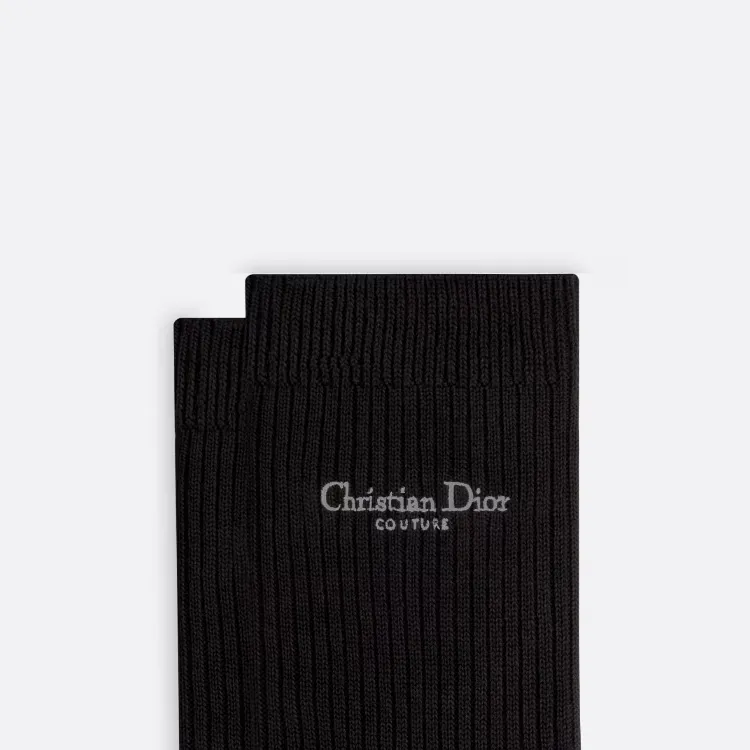 DIOR Mid Calf Socks Men's 1 Pack Black-1