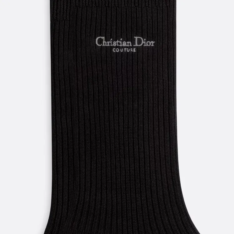 DIOR Mid Calf Socks Men's 1 Pack Black-2