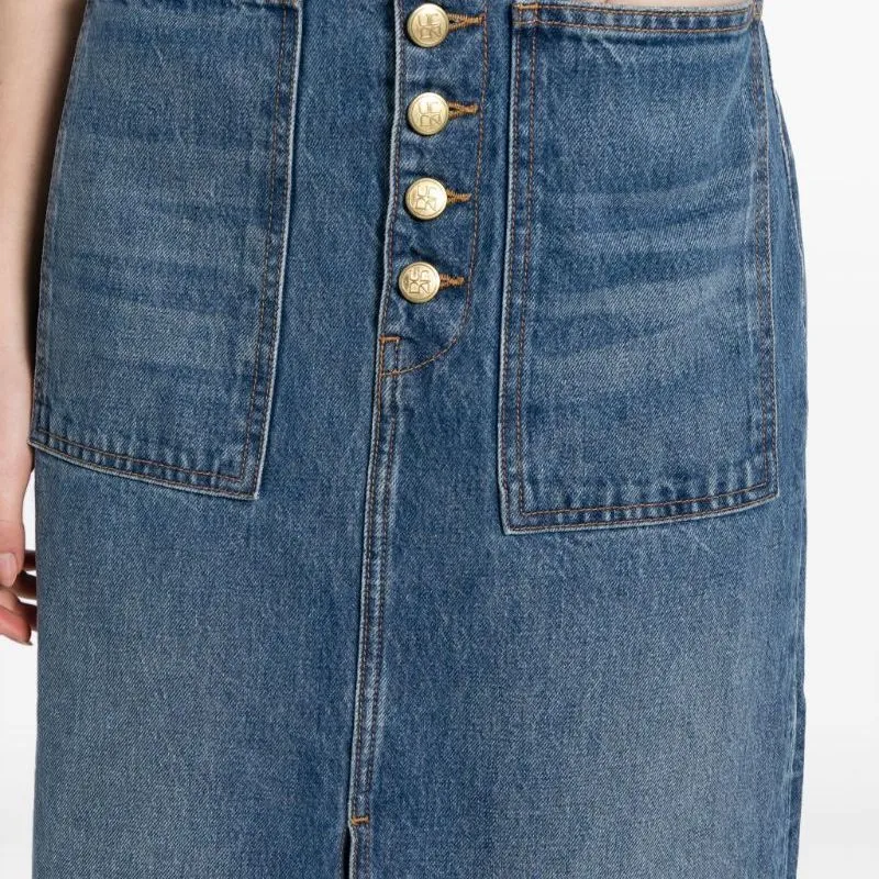 Ulla Johnson The Bea Denim Midi Skirt-5