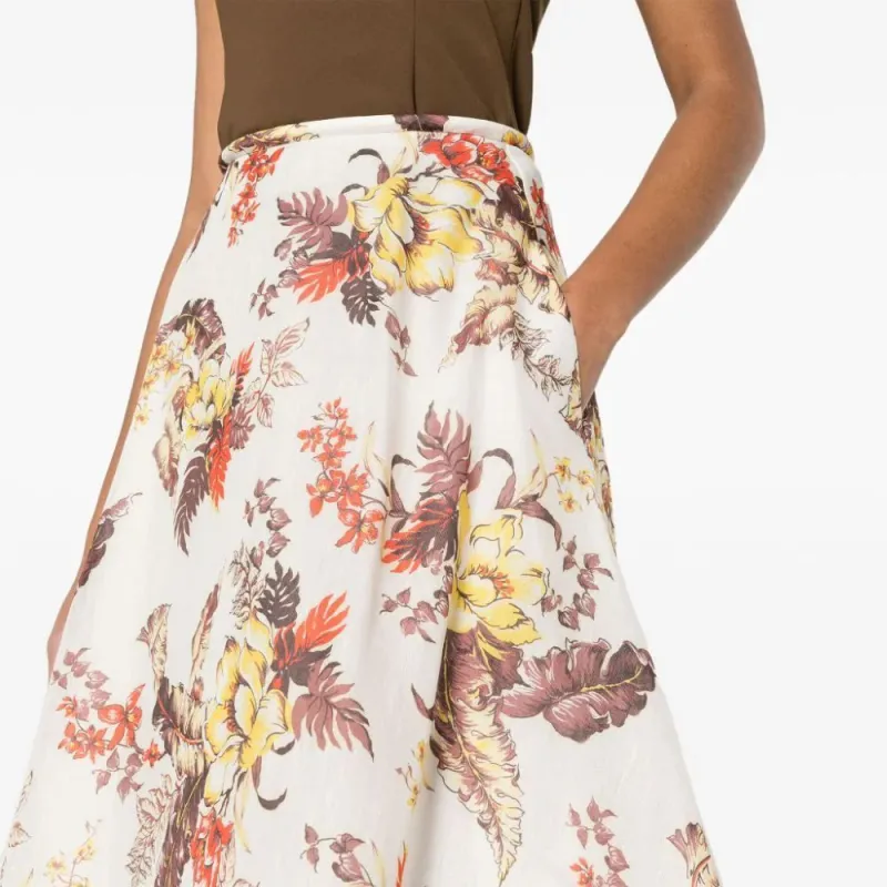 Zimmermann Matchmaker Floral print A line Skirt-4