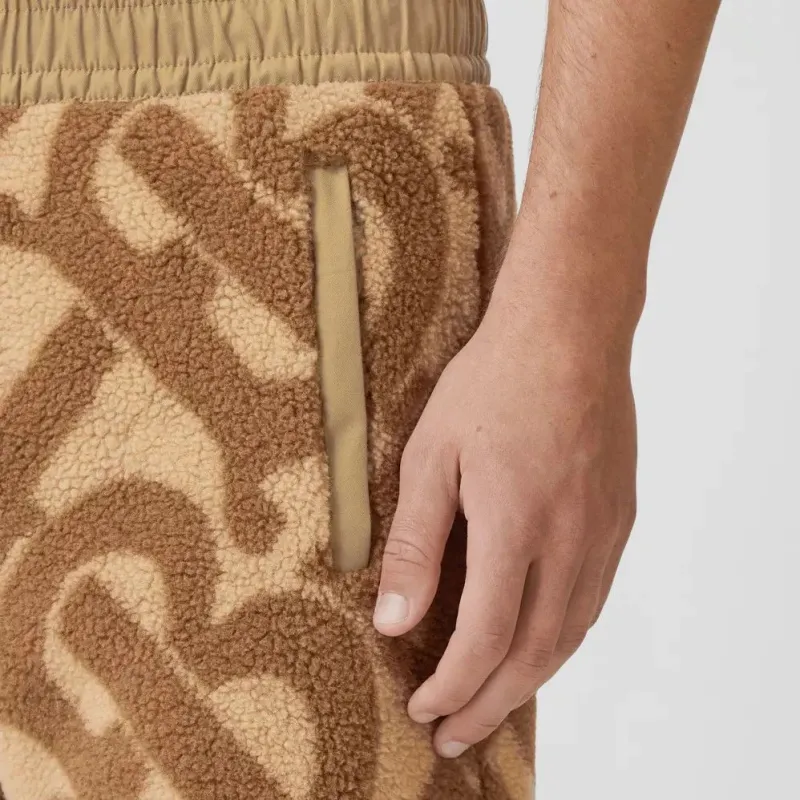Burberry Tb Monogram Fleece Jacquard Trousers-5