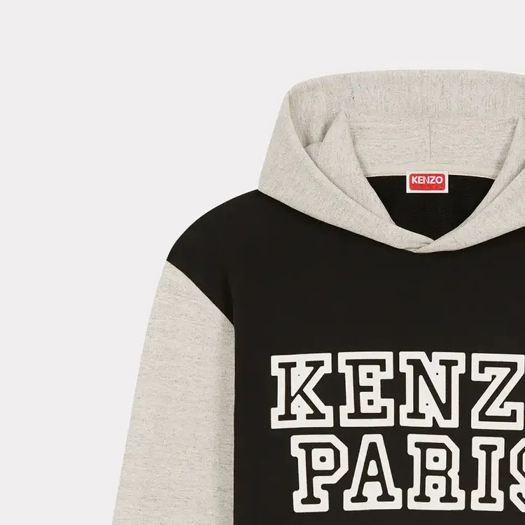 KENZO Colour block Stretch cotton Hoodie-5