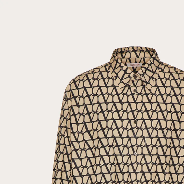 Valentino Toile Iconographe Motif Buttoned Shirt-4