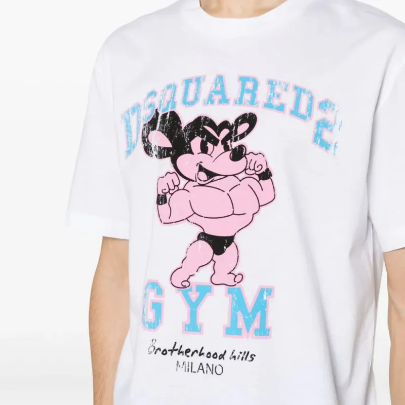 DSQUARED 2 Graphic Printed Crewneck T Shirt-5