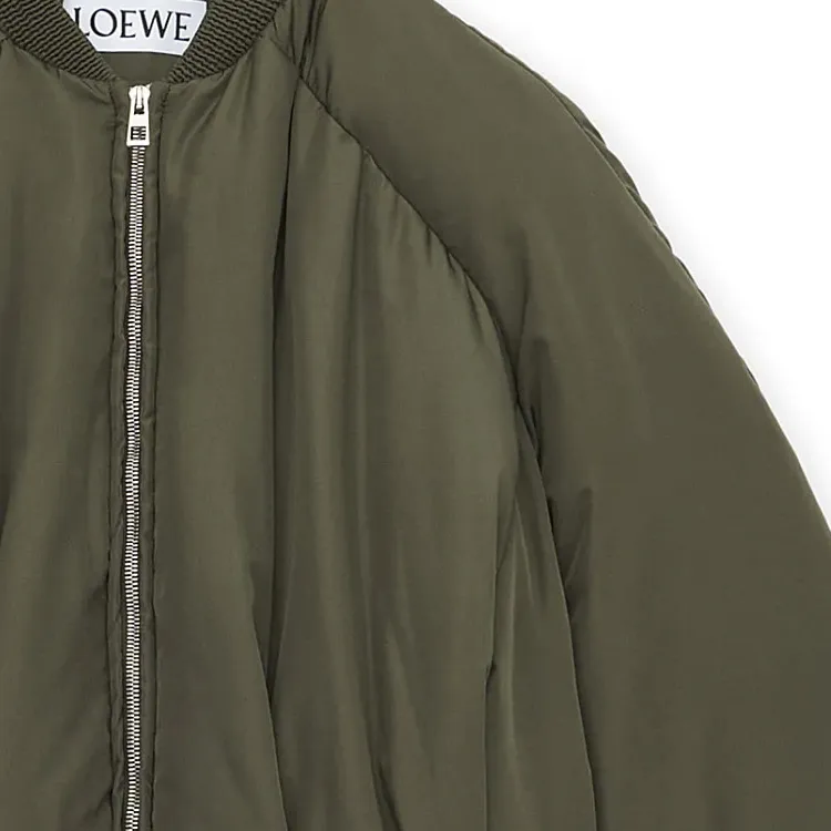 LOEWE Padded Bomber Jacket 'Loden Green'-4
