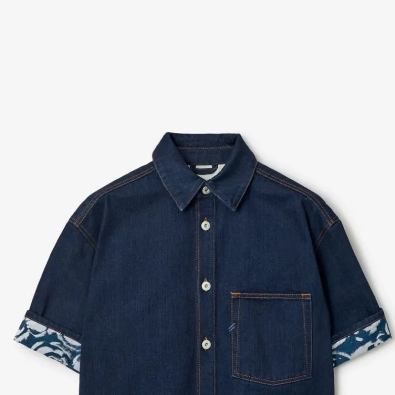 Burberry Denim Shirts 'Indigo Blue'-5